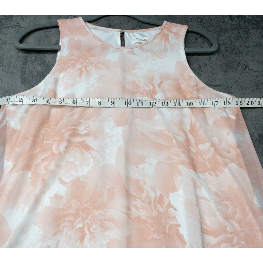 Calvin Klein Light Pink Floral Sleeveless Women’s Dress Size 10 - Picture 7 of 13